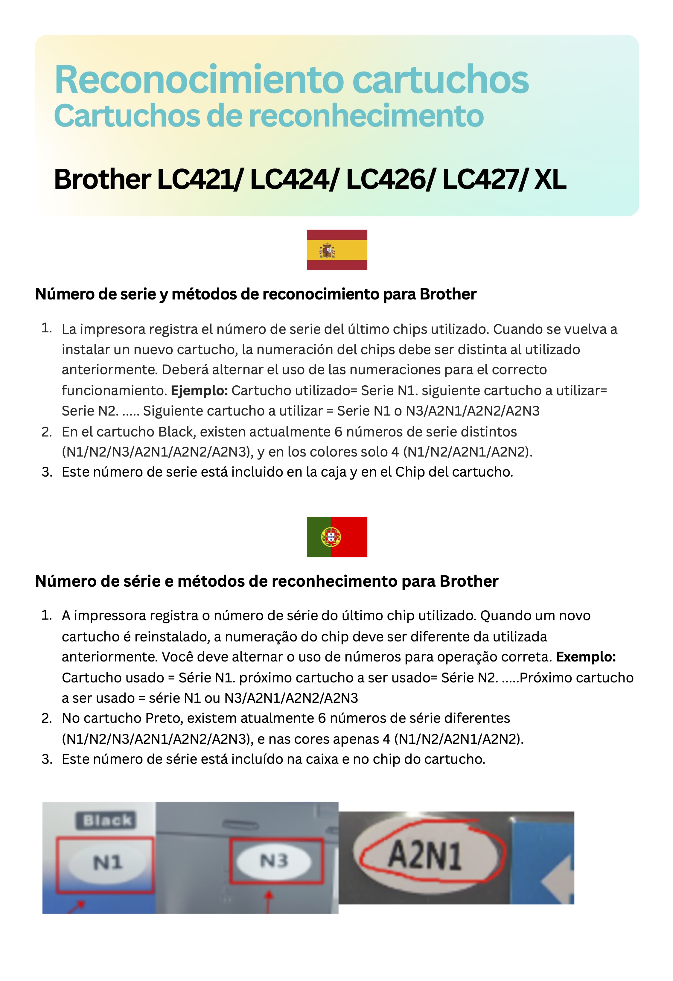 Reconocimiento Brother LCxxx