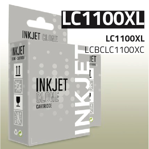 Clone para Brother LC980/ LC985/ LC1100XL Cyan (20.5 ml)
