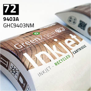 Green Zone para HP C9403A (72) Black Mate (130 ml)