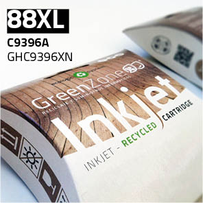 Green Zone para HP C9396A (88XL) Black (80 ml)