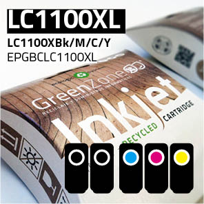 Economy Pack Green Zone para  Brother LC1100X (Bk(2Und.)+ C/M/Y+ Papel A6)