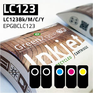Economy Pack Green Zone para  Brother LC123 Ultima versión (Bk(2Und.)+ C/M/Y+ Papel A6)