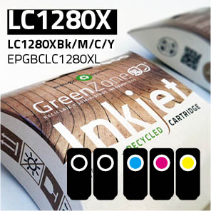 Economy Pack Green Zone para  Brother LC1280X (Bk(2Und.)+ C/M/Y+ Papel A6)