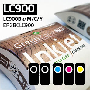 Economy Pack Green Zone para  Brother LC900  (Bk(2Und.)+ C/M/Y+ Papel A6)