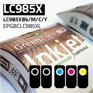 Economy Pack Green Zone para  Brother LC985X (Bk(2Und.)+ C/M/Y+ Papel A6)