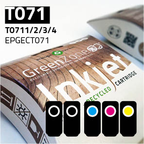 Economy Pack Green Zone para  Epson T071 (Bk(2Und.)+ C/M/Y+ Papel A6)