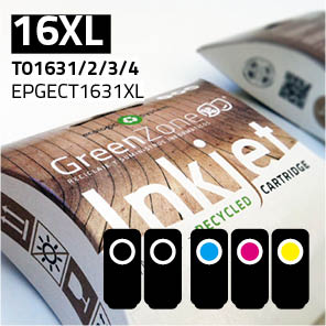 Economy Pack Green Zone para  Epson 16XL (Bk(2Und.)+ C/M/Y+ Papel A6)