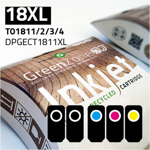Economy Pack Green Zone para  Epson 18XL (Bk(2Und.)+ C/M/Y+ Papel A6)