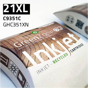 Green Zone para HP C9351C (21XL) Black XL (19 ml)