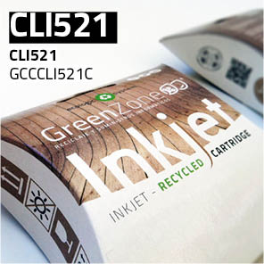 Green Zone para Canon CLI521 Cyan (10,5 ml)