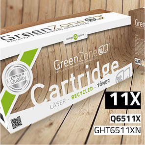 Green Zone para HP Q6511X (11X) / 710H Black (12.000 Copias)